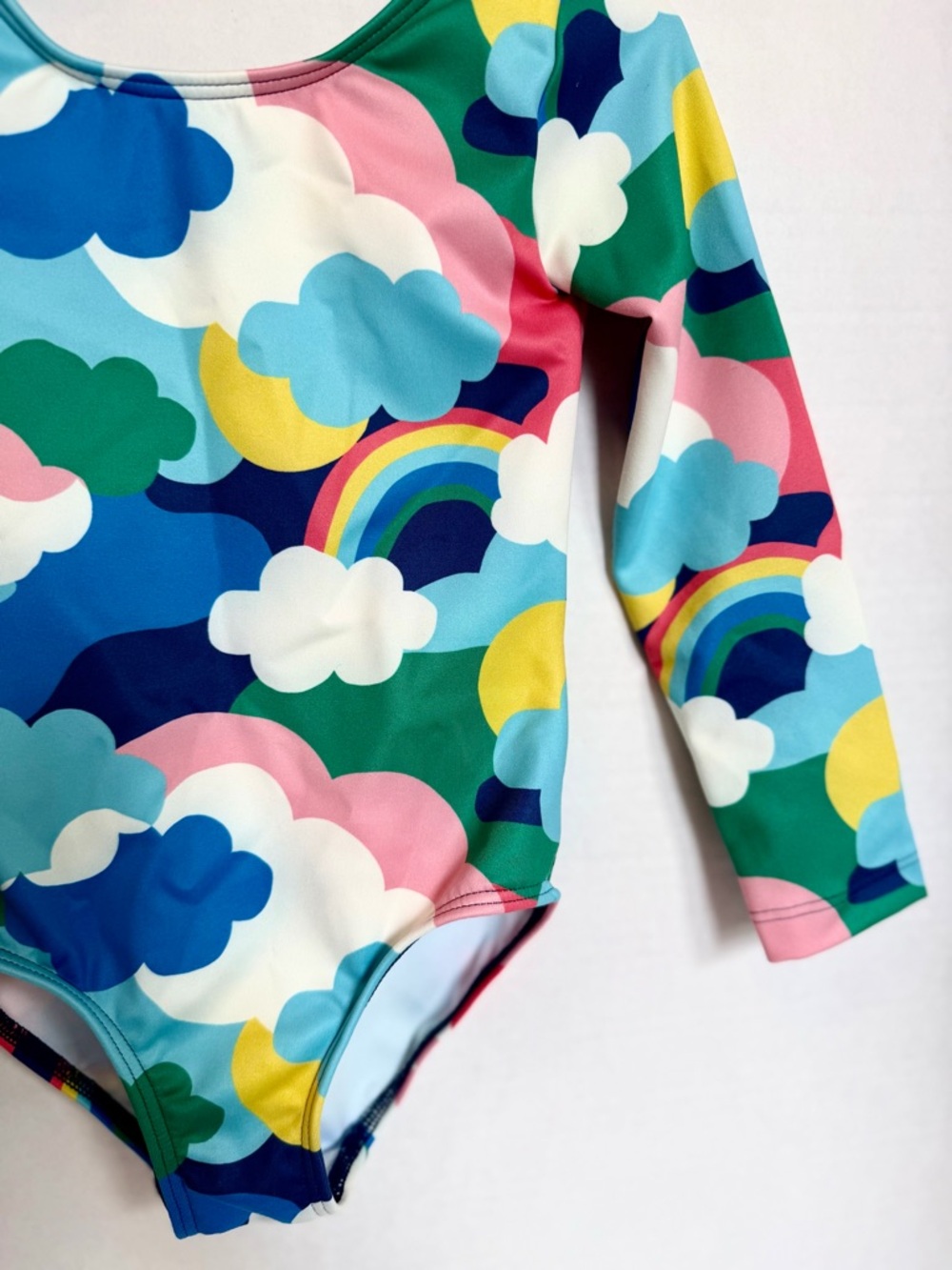 Mini Boden Long Sleeve Rainbow & Cloud One-Piece Gymnastics suit Brand New - Picture 5 of 5